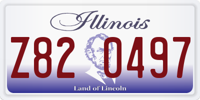 IL license plate Z820497