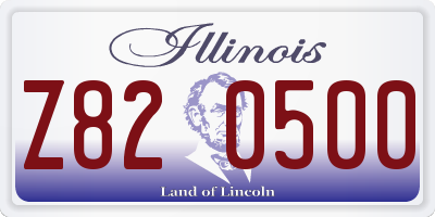 IL license plate Z820500