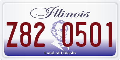 IL license plate Z820501