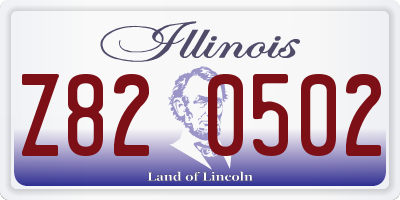 IL license plate Z820502
