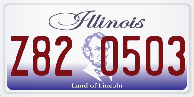IL license plate Z820503