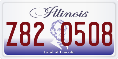 IL license plate Z820508