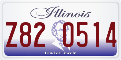 IL license plate Z820514