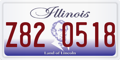 IL license plate Z820518