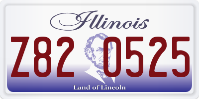 IL license plate Z820525