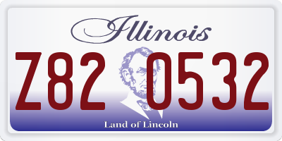 IL license plate Z820532