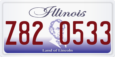 IL license plate Z820533