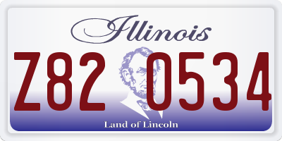 IL license plate Z820534