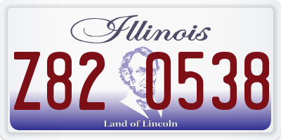 IL license plate Z820538
