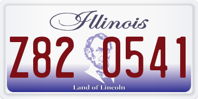 IL license plate Z820541