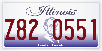 IL license plate Z820551
