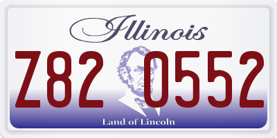 IL license plate Z820552
