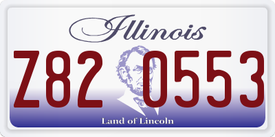 IL license plate Z820553