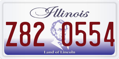 IL license plate Z820554
