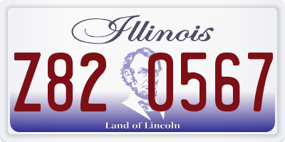 IL license plate Z820567