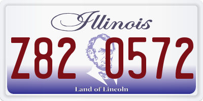 IL license plate Z820572