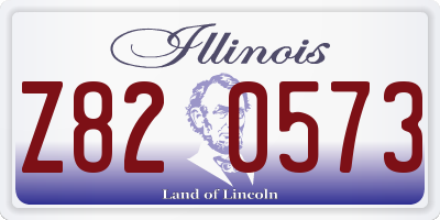 IL license plate Z820573