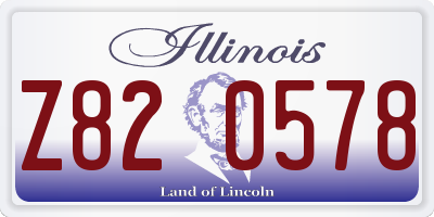 IL license plate Z820578