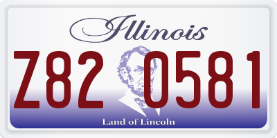 IL license plate Z820581