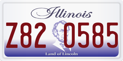 IL license plate Z820585