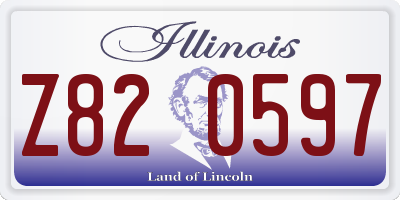 IL license plate Z820597