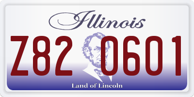 IL license plate Z820601