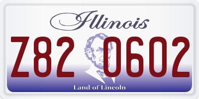 IL license plate Z820602