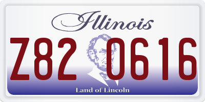 IL license plate Z820616