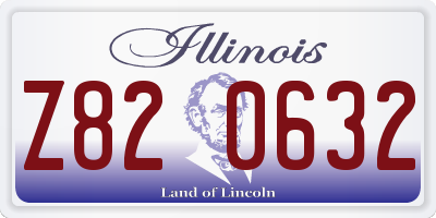 IL license plate Z820632