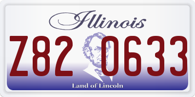 IL license plate Z820633