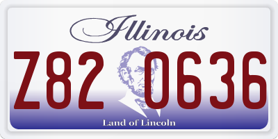 IL license plate Z820636