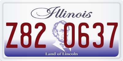 IL license plate Z820637