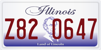 IL license plate Z820647