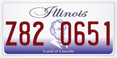 IL license plate Z820651