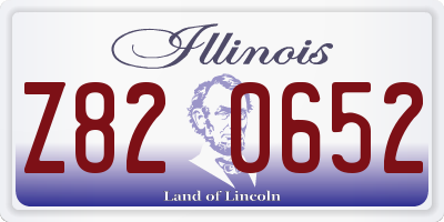 IL license plate Z820652