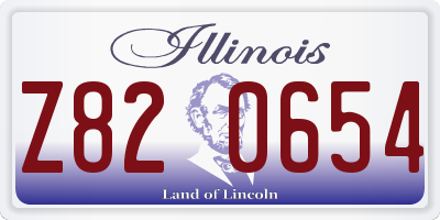 IL license plate Z820654