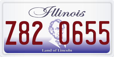 IL license plate Z820655