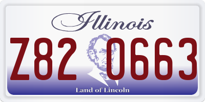 IL license plate Z820663