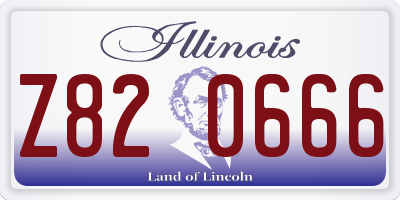 IL license plate Z820666