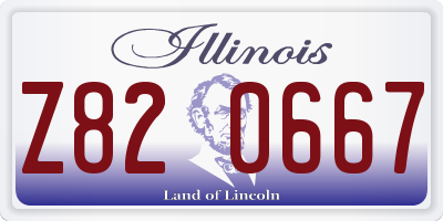 IL license plate Z820667