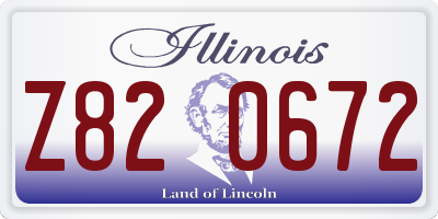 IL license plate Z820672