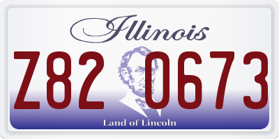 IL license plate Z820673