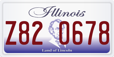 IL license plate Z820678