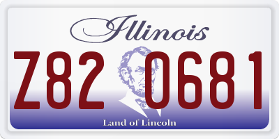 IL license plate Z820681