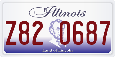 IL license plate Z820687