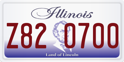 IL license plate Z820700