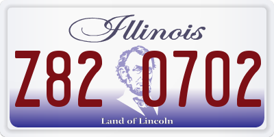 IL license plate Z820702