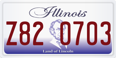 IL license plate Z820703