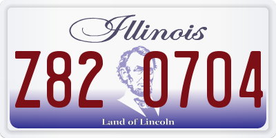 IL license plate Z820704