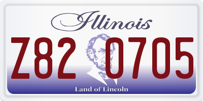 IL license plate Z820705